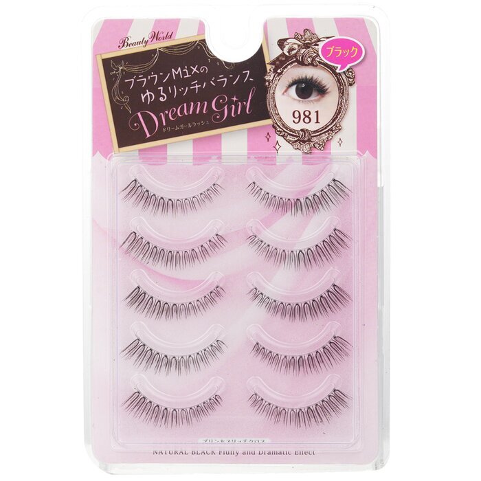 Beauty World Dream Girl Nylon Eyelash - # 981 Black 5pairs