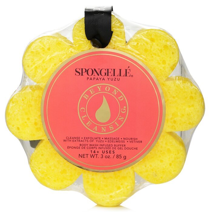 Spongelle Wild Flower Soap Sponge - Papaya Yuzu (Yellow) 1pc/85g