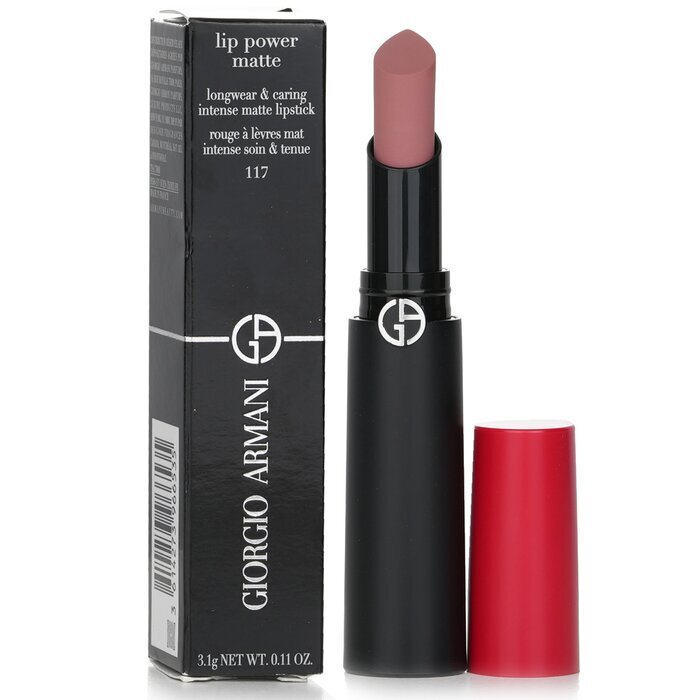 Giorgio Armani Lip Power Matte Longwear & Caring Intense Matte Lipstick - # 117 Graceful 3.1g/0.11oz