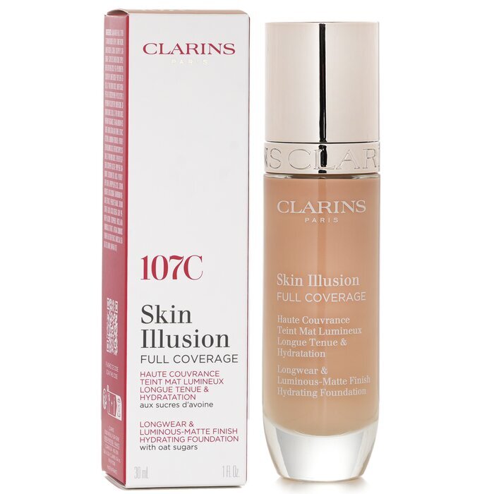 Clarins Skin Illusion Full Coverage Foundation – 107C 30 ml