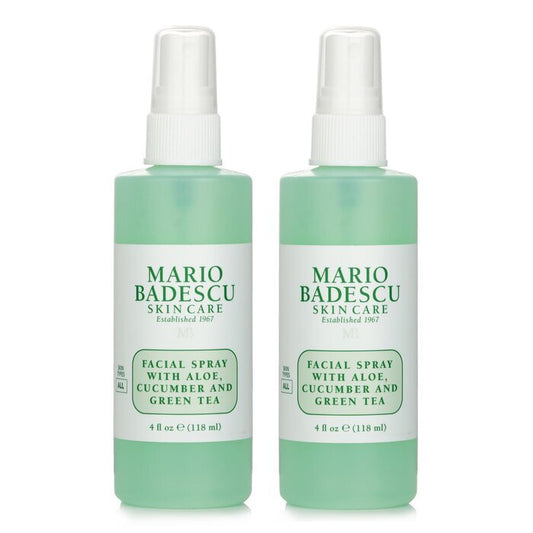 Mario Badescu 【1+1 Set】Gesichtsspray mit Aloe, Gurke und grünem Tee – für alle Hauttypen, 118 ml x2