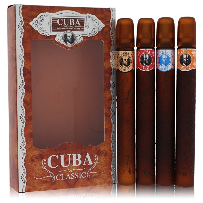Fragluxe Cuba Gold Geschenkset – Cuba Variety Set enthält alle vier Sprays, Cuba Red, Cuba Blue, Cuba Gold und Cuba Orange