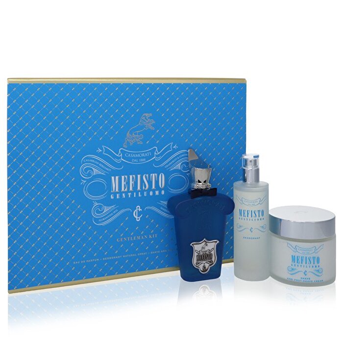 Xerjoff Mefisto Gentiluomo Geschenkset – Eau de Parfum Spray + Deodorant Spray + 6,7 oz Rasier- und Aftershave-Creme