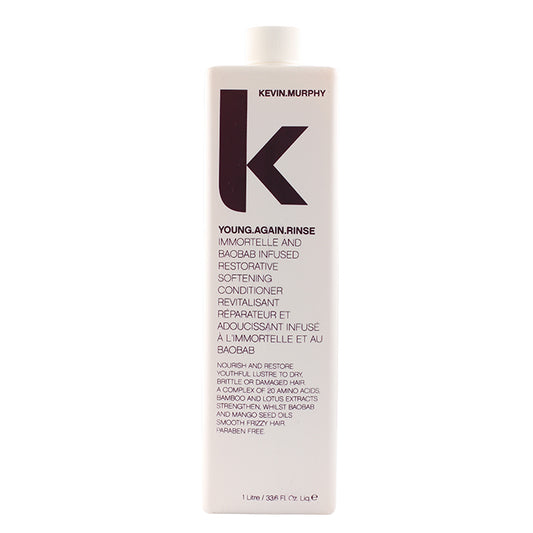 Kevin Murphy Young.Again.Rinse (Immortelle and Baobab Infused Restorative Softening Conditioner - To Dry, Brittle or Damaged Hair) 1000ml/33.8oz