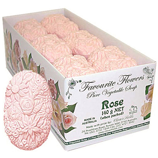 Clover Fields Lieblingsblume (rein pflanzliche Seife) Rose 140g