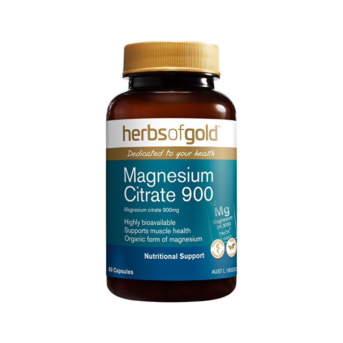 Herbs Of Gold Magnesium Citrate 900 60vc